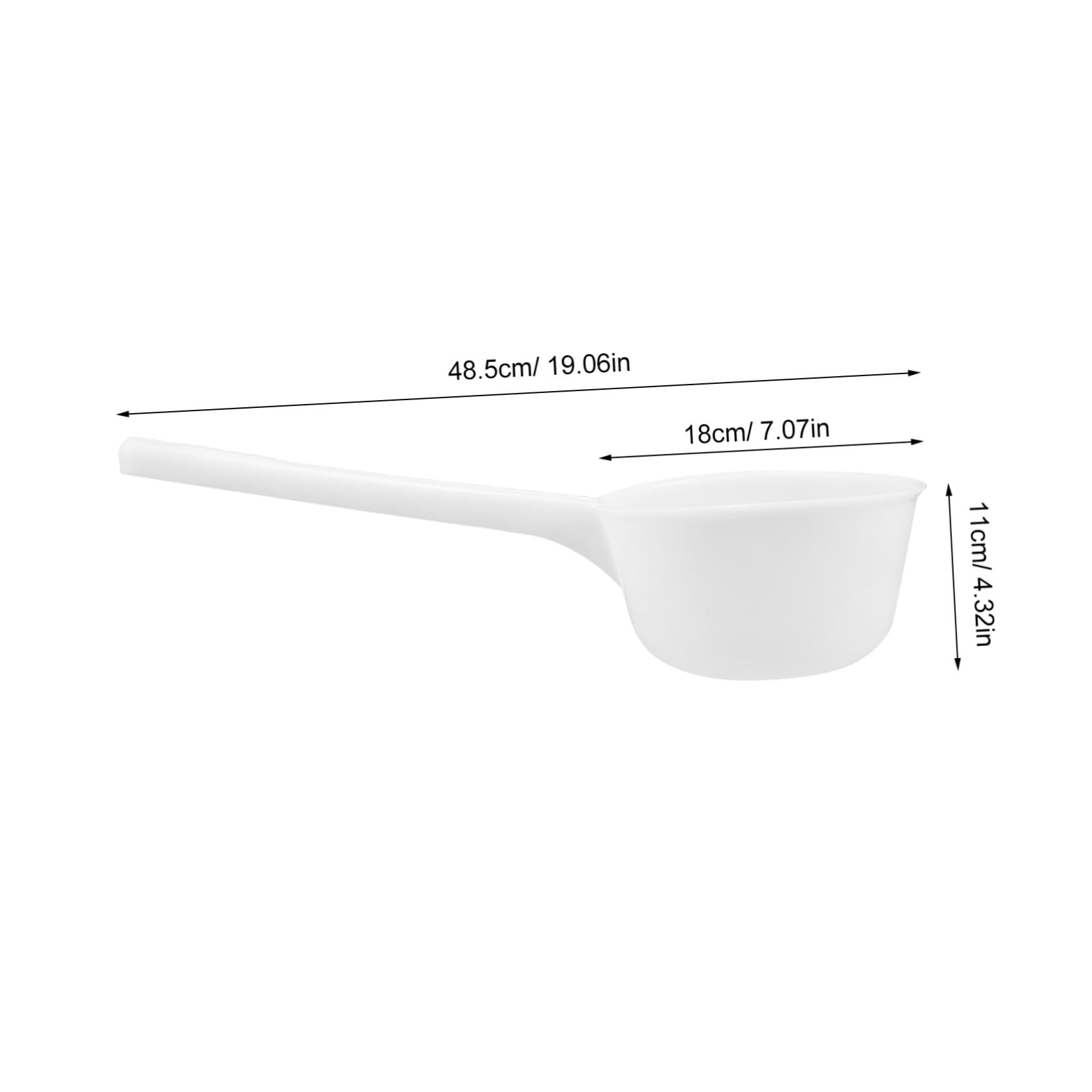 SOLUSTRE Cucharón de Agua con Vertedor Cucharón de Baño para Cocina y Jardín Mango Grande para Agua Pala de Baño