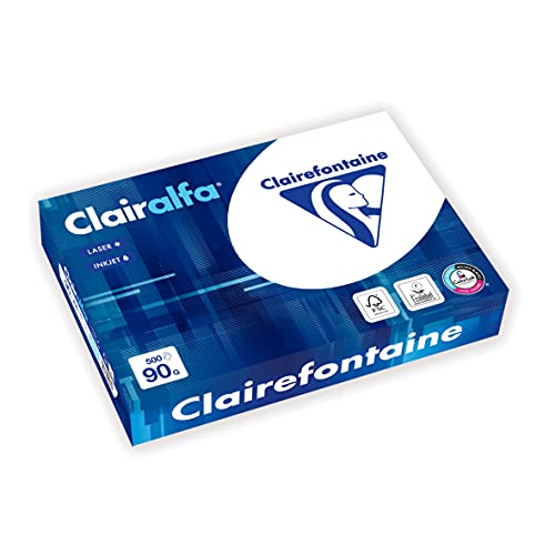 Papier A4 90g Clairefontaine Clairalfa carton de 5 ramettes pour devoirs et télétravail