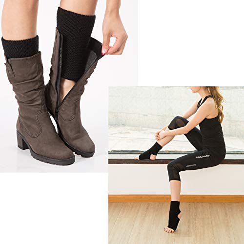Womens Knit Stirrup Leg Warmers Boot Cuffs Socks for Dance Sports Yoga2