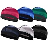 6PCS Silky Stocking Wave Cap for Men, Good Compression Over Durag, Regular Style