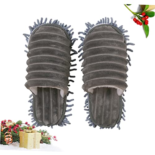 Gleavi 1 Pair All-Purpose Household Cleaners Fuzzy House Slippers Womens Dusters Floor Dusting Shoes Sweeper Slippers Washable House Slippers Microfiber Slipper Sandals Vacuum Cleaner Mop #TOP7