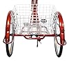 WSIKGHU Tricycle Bike for Adults 24 Inch Adult Tricycle 6 Speed 3 Wheel Bike Seniors Shopping Cargo Tricycle with Shopping Basket Tricycle for Adults Elderly Tricycle Red (155-185CM,110KG) #2