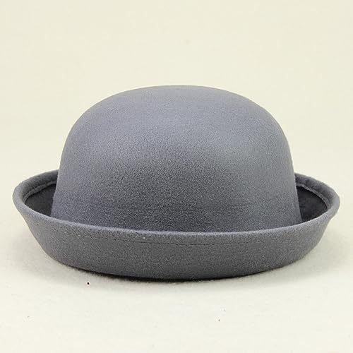 Kid Wool Felt Fedora Hat Panama Jazz Hat Bowler Hat2