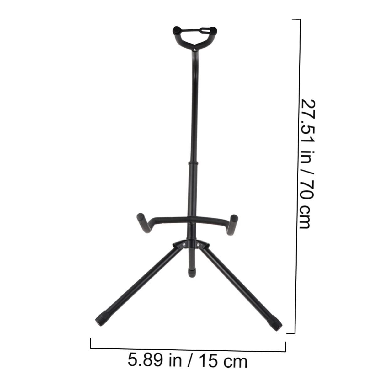 HEMOTON Supporto per Chitarra Nero in Ferro, Stand Singolo per Espositore | Imbottitura Sicura, Pratico Nell’uso, Adatto a Strumento, Confezione da 1 Pezzo