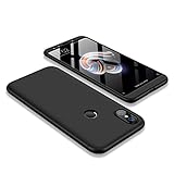 mylb Xiaomi Mi 6X case/Xiaomi Mi A2 case,360 Degree Full Body Coverage Protection [3 in 1] Anti-Scratch Detachable PC Hard Cover Protective Case for Xiaomi Mi 6X /Xiaomi Mi A2 (Black)