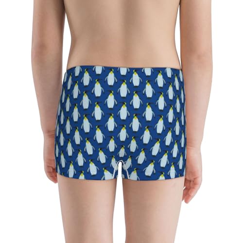 Boys' Cotton Boxer Brief Soft Underwear-Beautiful King Penguin Pattern3