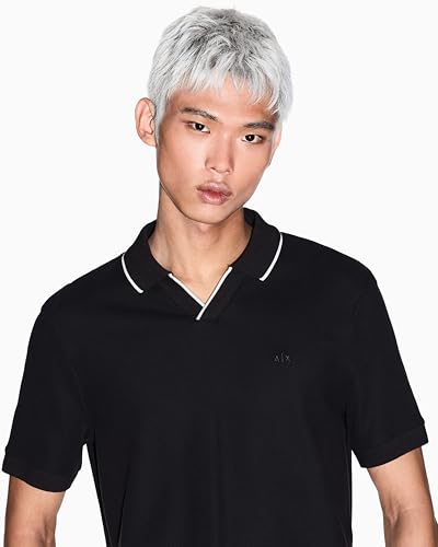 Polo masculino Armani Exchange Johnny Collar de piqué miniatura 2