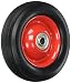 Shepherd Hardware 9590 6-Inch Semi-Pneumatic Rubber Tire, Steel Hub with Ball Bearings, Ribbed Tread, 1/2-Inch Bore Centered Axle