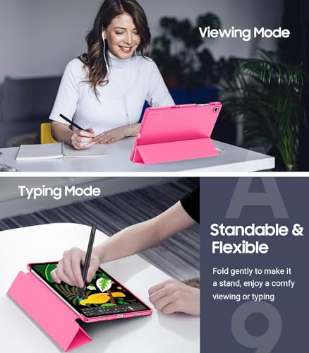 Image of TiMOVO Soft Case for Samsung Galaxy Tab A11+ /A11 Plus 11 inch 2026, Bright Pink | Fit for SM-X230 /X236 /X238, Slim Soft TPU, Translucent Frosted Back, Auto Wake /Sleep