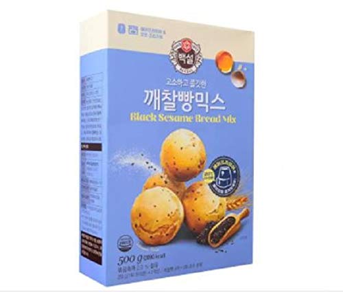 CJ Beksul Sesame Glutinous Chewy Bread Mix 500G - Enjoy Beksul sesame glutinous chewy bread (Ggae-chal-bbang) now at home with Beksul cooking mix