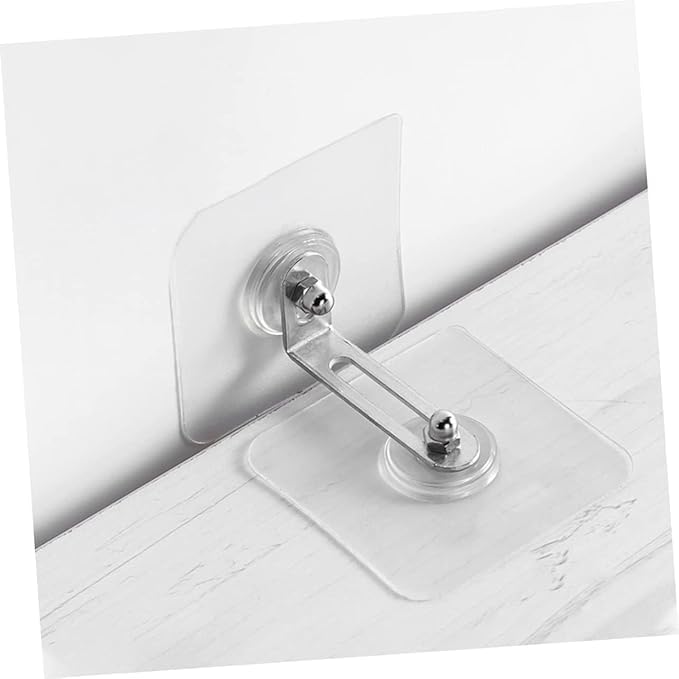 Image of 4 PCS Adhesive Furniture Wall Anchors No Drill, Anti Tip Furniture Straps Kit for Baby Proofing, Secure Bookcase Dresser Shelf Cabinet to Wall for Child Safety - Removable, No Screw