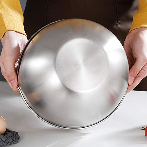 Mixing Bowls 3 Pieces Mixing Bowl Set Stainless Steel Mixing Bowl with Spout Metal Cooking Baking Bowl for Preparing Serving Nesting Bowl Dishwasher Safe 1.5L/ 3L/ 5L - Image 5