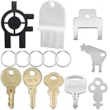 Juego de 9 llaves dispensadoras, llaves de repuesto universales 3 en 1 compatibles con Cintas Sanis, Bradley 2055, E114, Janitor Bobrick, Kimberly Clark 770301, Tork SCA, toalla de papel, papel