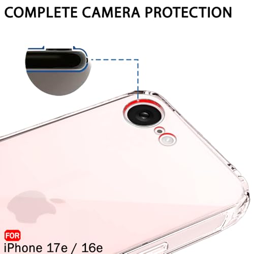 Image of TheGiftKart for iPhone 16e / iPhone 17e Case | Ultra Clear Soft Back Cover, Inbuilt Dust Plugs & Anti-Slip Grip, Total Camera Protection, Slim & Protective Back Cover Case (Silicone, Transparent)