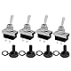 4 Stück 12v Schalter Wasserdicht Spst Ein, Aus 2 Poliger Anschluss 25A DC Mini Metall Schalter mit Gummikappe, Kippschalter 250V für Auto, Marine und Boote, Kippschalter 12v Wasserdicht