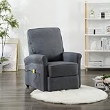 Oushome Massagesessel Dunkelgrau Stoff