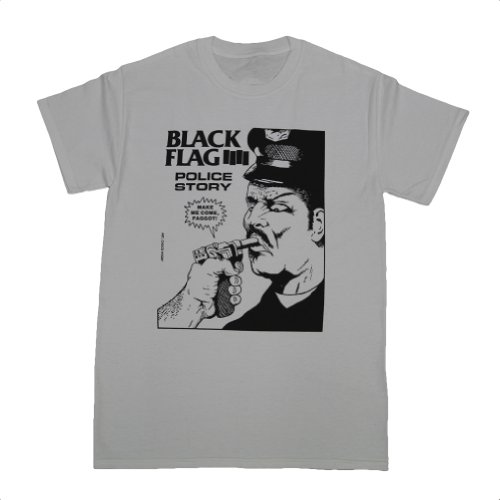 80s BLACK FLAG tシャツ POLICE STORY ヴィンテージ Amazon.com: Black Flag Police Story T-Shirt Xx-Large White