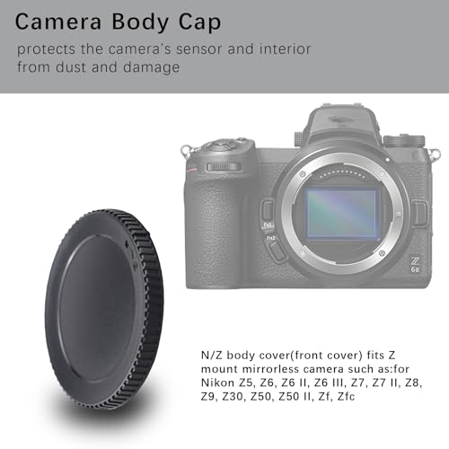 Cuerpo de cámara Z y tapas traseras para lente, compatible con cámaras sin espejo montaje Z – Z9, Z7, Z7 II, Z6, Z6 II, Z5, Z50 y lentes Z 24-70mm f/4 S, Z 24-200mm f/4-6.3 VR miniatura 2