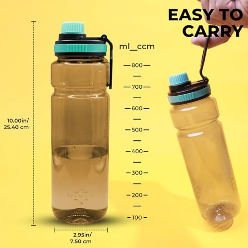 Image of Nivia Warrior Wade Water Bottle, BPA Free, Leak Proof, Easy Grip, Easy-to-Clean, Odour-Free Bottle, for Sports & Travel, Durable & Reusable - 800ML, Teal Blue