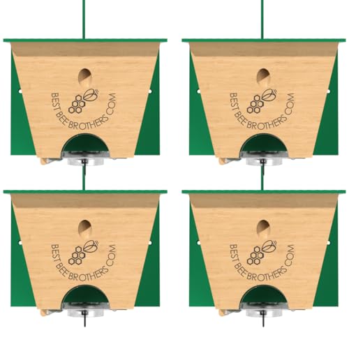 Best Bee Brothers Turbo Trap 2.0, Professional-Grade Carpenter Bee Trap for Outside with Bee Vault,...