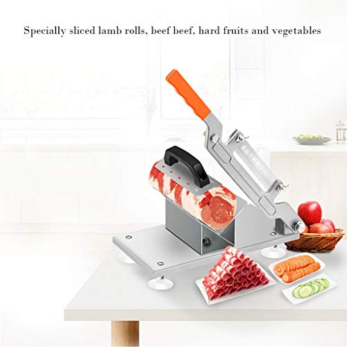 ZWB Allesschneider Manuelles Gefrorenes Fleisch Slicer Inland, Gemüsehacker, Edelstahl Fleischschneider Rindfleisch… – Bild 3