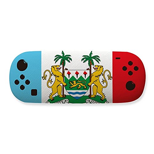 Étui rangement lunettes Sierra Leone boîte rigide emblème africain