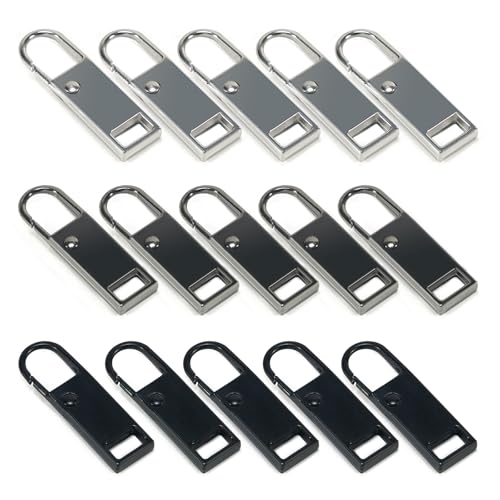 Cerniera di Sostituzione in Metallo per Chiusure Lampo, Cursore Cerniera Ricambio con Design Rimovibile, Compatibile con Valigie, Zaini, Giubbotti, Stivali e Altri Capi
