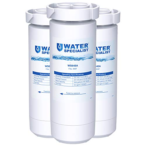 Waterspecialist XWF Refrigerator Water Filter, Replacement for GE XWF, GE Refrigerator Models Starting