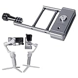 Linghuang - Placa de soporte ajustable de aleación de aluminio, estabilizador para DJI Osmo Action GoPro Hero 9/8/7, placa de montaje para DJI Osmo Mobile 3/Osmo Mobile 4 Gimbal