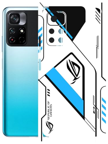 Image of AtOdds - Full Body Back Screen Guard Protector Film - Lamination Wrap Skin Sticker Compatible with Poco M4 PRO (5G) | Scratchproof Matte Finish (RogBlue)