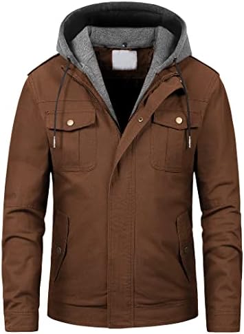 Pursky Spring Autumn Fall Military Jacket Men Fashion Jackets Casual Cargo Cotton Plus Size Male Jacket Coffee M