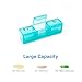 BUG HULL Pill Organizer 3 Times a Day, Large Weekly Medicine Pill Organizer 3X a Day, 7 Day Pill Box Cases Morning Noon Evening for Vitamin, Cod-Liver Oil, Supplements (Rainbow White)