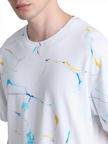 Image of JACK & JONES Men's Cotton Printed Classic Fit T-Shirt