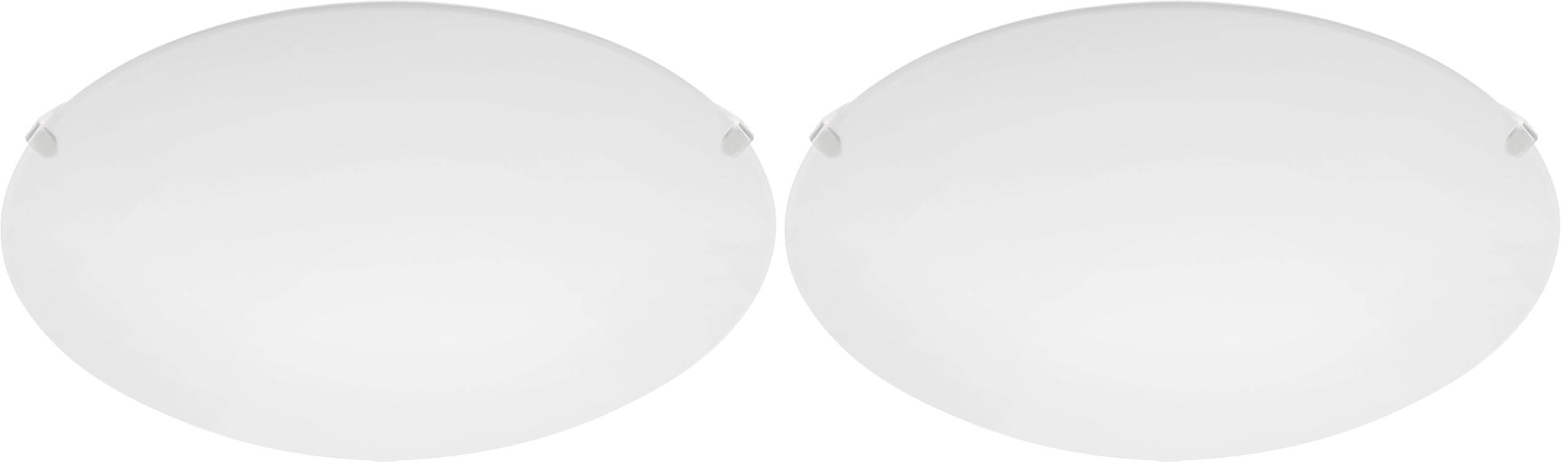 EGLO Deckenlampe Mars, 1 flammige Wandleuchte, Deckenleuchte aus Stahl, Farbe: Weiß, Glas: Weiß satiniert, Fassung: E27 (Packung mit 2)