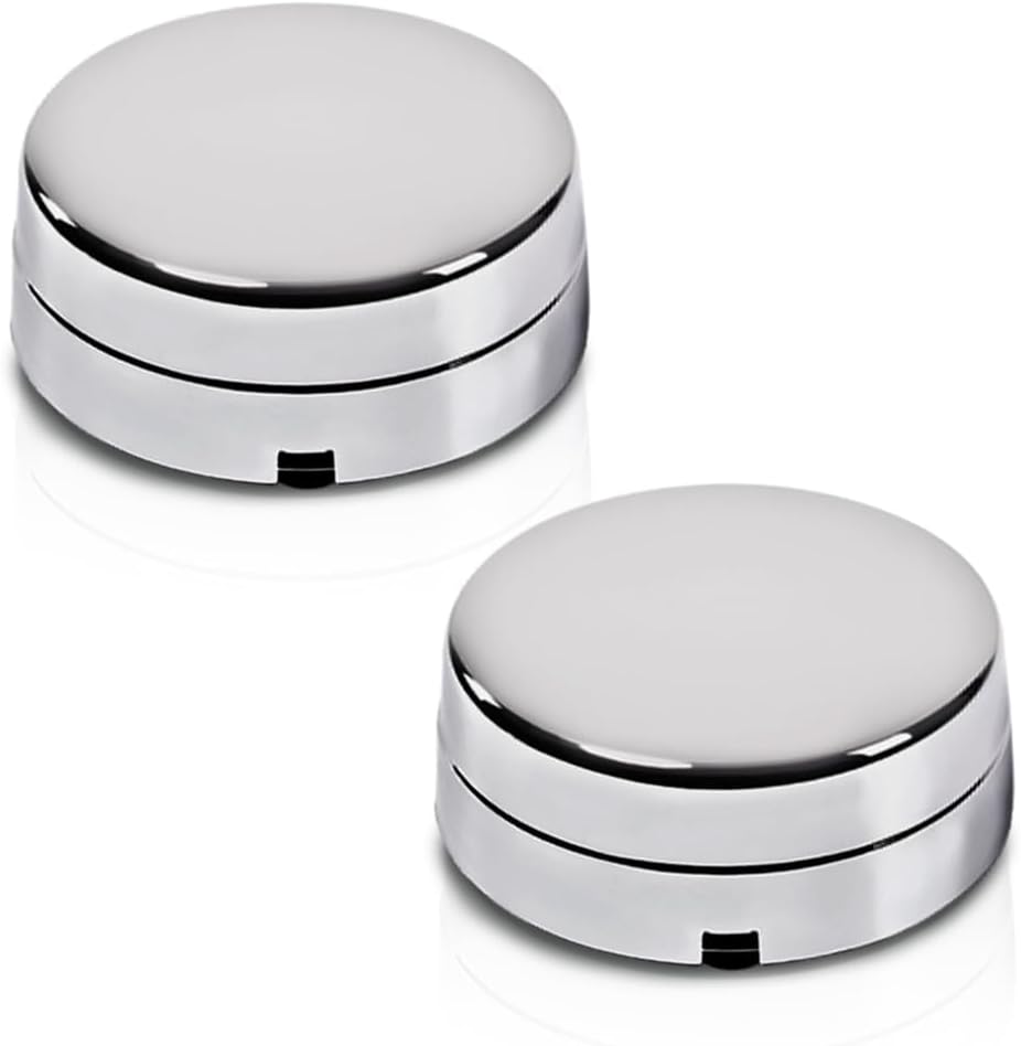 PIT66 Rear Wheel Center Hub Cap, Compatible with Dodge Ram 3500 2003-2017 1-Ton Dually 8-Lug 5 Slot 17" Steel Chrome Rear Wheels Pair