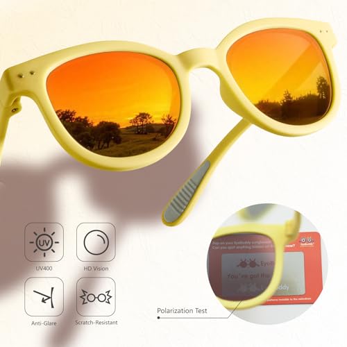 Image of EYEBUDDY Kids Toddler Sunglasses Age 2-4 /3-5 Boys Girls Polarized UV Protection Sun Glasses for Age 2-8
