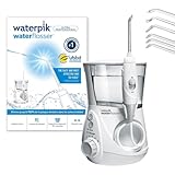 Waterpik – Hydropulseur Ultra professionnal, Jet dentaire avec 6 embouts et 10 niveaux de pression, Élimine la plaque, Blanc (WF-660EU)