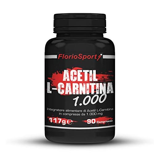 Acetil L-Carnitina 1000 mg FlorioSport, 90 cpr. Integratore di Acetyl Carnitina