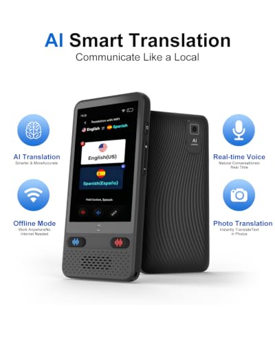 Image of AI Language Translator Device No WiFi Needed 150 Languages