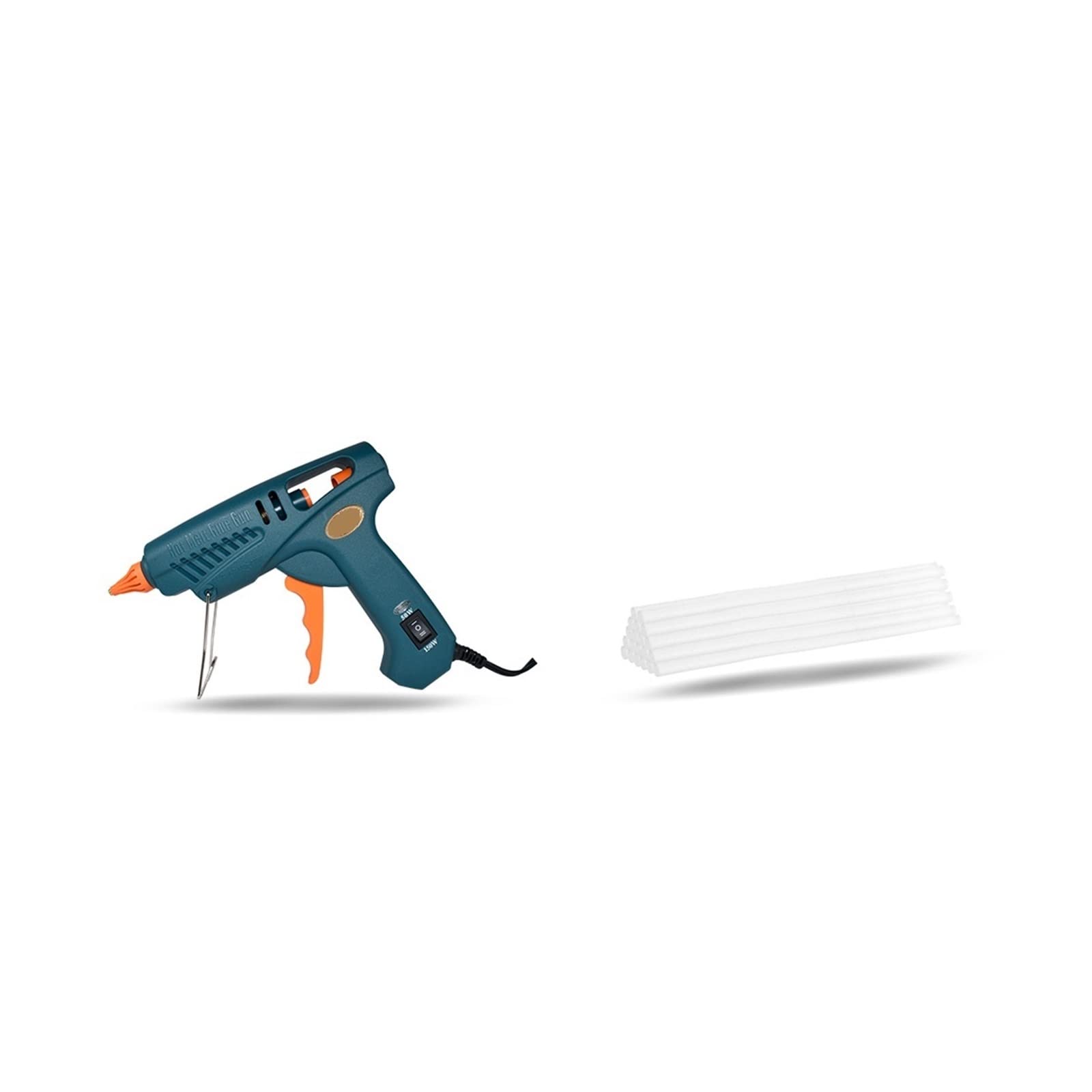 Pistolet Do Klejenia Na Gorąco 15 W 1 Zestaw Narzędzi Pistolet Do Silikonu 50W/OFF/150W Przełącznik Do Naprawy Rzemiosła DIY Użyj 11mm Klej W Sztyfcie Czysta Miedź Dysza Szybkie Nagrzewanie(SET-1)