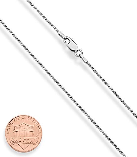 Miabella Rhodium Plated 925 Sterling Silver Small Or Large Crucifix Cross Necklace For Men Women, Cross Pendant With Rope Chain, Made In Italy (Large, Length 26 Inches) #TOP2