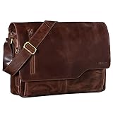 STILORD 'Marlon' Bolso de mensajero de cuero para hombre: materiales de primera calidad, elegante, resistente, diseño unisex y vintage.