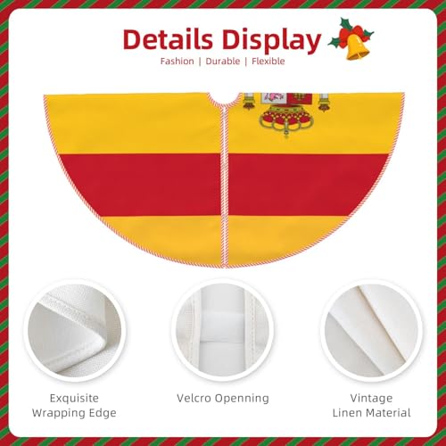 Jupe de sapin de Noël rustique imprimé drapeau espagnol extérieur intérieur - 5