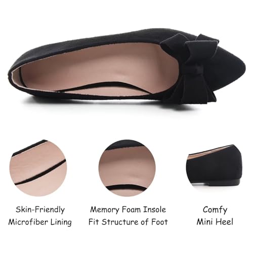 Image of SAILING LU Women's Bow-Knot Pointed Toe Ballet Flats