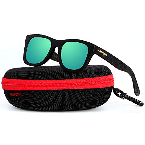 ANDWOOD Bamboo Sunglasses Floating for Men Women Wood Sunglass Wooden Frame Polarized Vintage Handmade Shades4