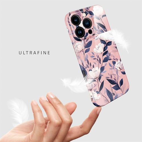 Coque fleurs iPhone 16 Pro blanche et rose idéale pour le quotidien - 5