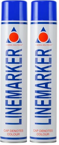 Aerosol Solutions Peinture de Marquage au Sol – Bombe Bleue 750 ML, Aérosol de Traçage pour Gazon et Route, Marquage Durable, Séchage Rapide – Pack de 1...