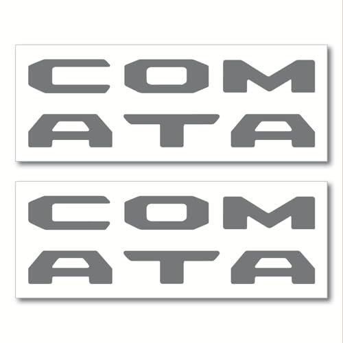 Image of Prime Series UV Weatherproof Vinyl Decals: Pair of Left and Right Front Door Sill Protector Letter Inserts fits Tacoma 2016-2023 (Gloss Dark Gray)