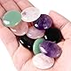 GUJOXILA 5PCS Kristalle Heilstein Stein Set Oval Pocket Edelsteine Amethyst Rosenquarz Bergkristall Obsidian Grüner Aventurin in Bulk Tasche Poliert Energieausgleich Meditation Sorgen Stein 25mm