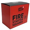 Grill Trade Fire Starters for Wood Stove, Fireplace, Campfires, Grill, Fire Pit, Barbeque - 288 Pieces Indoor Outdoor Starter Squares